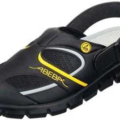 Abeba Berufsschuhe Sicherheitsschuhe ABEBA Clog Schwarz/ Gelb 37343 OB