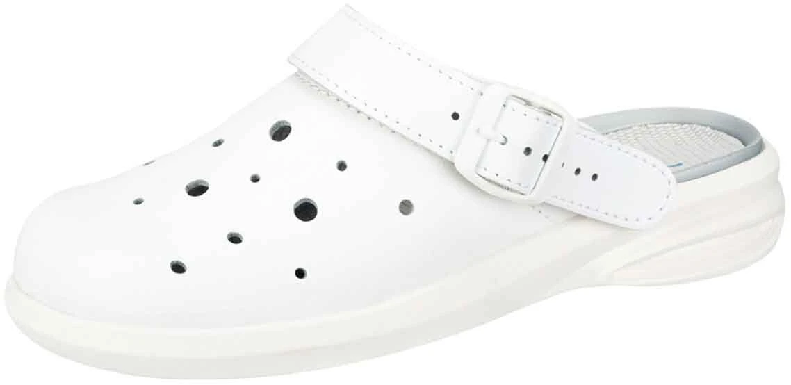 Abeba Berufsschuhe Sicherheitsschuhe ABEBA Clog Weiß, Perforiert 7630 OB