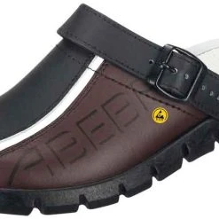 Abeba Berufsschuhe Sicherheitsschuhe ABEBA Clog Schwarz/ Braun Mit Aufdruck ESD 37315 OB