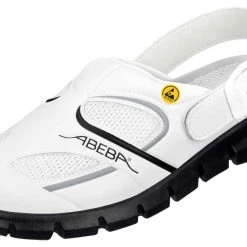 Abeba Berufsschuhe Sicherheitsschuhe ABEBA Clog Weiß/ Schwarz ESD 37345 OB