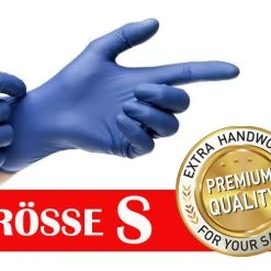 Box Mit 100 Stück UNIGLOVES® NITRIL Einweghandschuhe Größe S