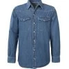 COOL AGENCY S.R.O Brams Jeans-Hemd Blau 2.353 A54 Berufshemd Brad Denim Mit Knöpfen, Langarm
