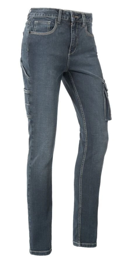 COOL AGENCY S.R.O Brams Jeans-Hose Blau 1.4350 R12 Mit Taschen, Workwearhose Damenjeans Lisa Denim