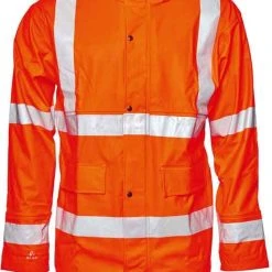 ELKA Rainwear ELKA PU Warnschutz Regen Jacke Parka En471 DryZone Visible