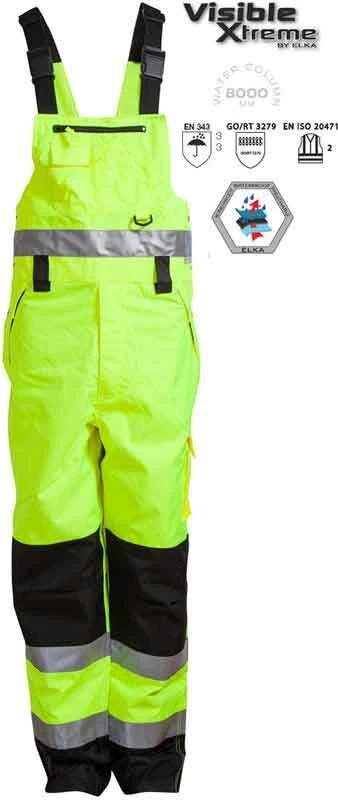 ELKA Rainwear ELKA Warnschutz Wetterschutz Latzhose EN471 Reflex - Visible Xtreme