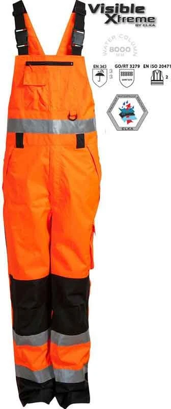 ELKA Rainwear ELKA Warnschutz Wetterschutz Latzhose EN471 Reflex - Visible Xtreme – Bild 2