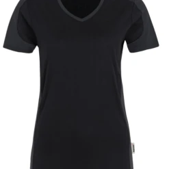 Hakro Damen V-Shirt Contrast 190 Mikralinar