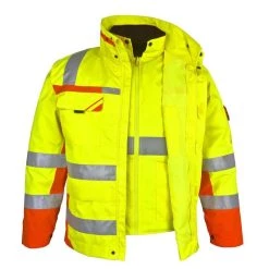 PKA Berufsbekleidung PKA Winterwarnschutz Parka 3in1, Warnschutzbekleidung